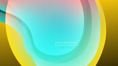 Soyut akışkan şekiller, canlı renklerin karışımı. Turkuaz, sarı, pembe renkler dinamik görsel efekt yaratır. Modern tasarım ögesi.