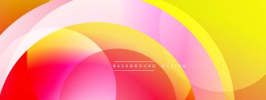 Soyut renkli katmanlar dinamik görsel akış yaratır. Gradyan renkler harmanlanır, düzgün kıvrımlar oluşturur, modern tasarım ögesi.