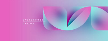 Soyut pembe, mavi gradyanlar akıcı kurdele şekilleri oluşturur. Arka planlar, afişler, sunumlar için modern tasarım unsuru. Yumuşak geçişler, canlı renkler.