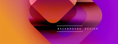 Soyut sıvı şekilleri örtüşür, canlı turuncu, kırmızı ve mor renkler yaratır. Arkaplan ve sunumlar için modern tasarım ögesi.