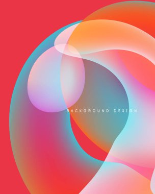 Soyut renkli girdaplar dinamik bir arkaplan yaratır. Yumuşak eğimler karışır, sıvı şekiller oluşturur. Modern tasarım enerjiyi ve hareketi çağrıştırıyor..