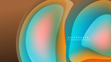 Soyut örtüşen şekiller, canlı renkler, pürüzsüz gradyanlar. Arkaplan ve dijital sanat için modern tasarım ögesi.