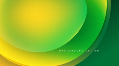 Soyut gradyan tasarımı. Sarı, yeşil renkler düzgün bir şekilde harmanlanır. Koyu arkaplan karşıtlık yaratır, modern estetik. Basit, zarif bir kompozisyon..