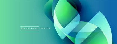 Soyut sıvı şekilleri örtüşür, canlı deniz mavisi ve yeşil eğimler yaratır. Modern tasarım hareket, enerji, dinamik bileşim öneriyor.