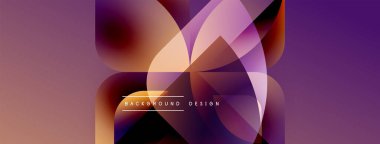 Soyut sıvı şekilleri örtüşür, canlı mor, kahverengi tonlar yaratır. Modern tasarım ince gradyanlar, mevcut metin ögesi içerir.