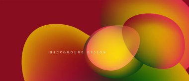 Soyut, enerjik bir arkaplan. Üst üste binen daireler dinamik renk değişimleri yaratır. Kırmızı, turuncu, sarı, yeşil renkler kusursuz bir şekilde harmanlanır. Modern tasarım ögesi.