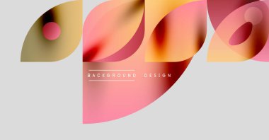 Soyut şekiller, yumuşak renkler, modern tasarım. Gradyan elementler, arkaplan veya sunumlar için uygun dinamik bileşim oluşturur.