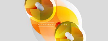 Soyut tasarım turuncu şekiller, beyaz çizgiler, gri arka plan. Metin elementleriyle modern kompozisyon. Basit, temiz estetik..