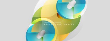 Soyut şekiller, canlı renkler, pürüzsüz eğimler modern arkaplan oluşturur. Minimalist tasarım, temiz çizgiler yenilik ve teknolojiyi akla getiriyor.