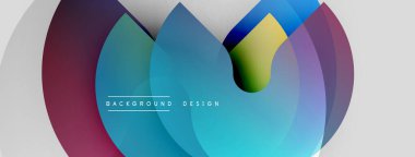 Soyut örtüşen daireler canlı renkli dizaynlar yaratır. Değişik renklere sahip modern arka plan, pürüzsüz geçişler. Metin arkaplan tasarımı okur.