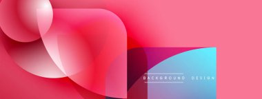 Soyut tasarım, akıcı şekiller, canlı pembeler, maviler. Modern estetik, değişken renkler dinamik görsel etki yaratır. Basit metin örtüsü mevcut.