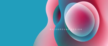 Soyut sıvı şekilleri örtüşür ve canlı renk değişimleri yaratır. Turkuaz, pembe ve deniz mavisi renkleriyle tezat oluşturuyor. Modern tasarım ögesi.