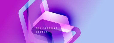 Soyut mor eğimli arkaplan. Geometrik şekiller, dinamik görsel efekt oluşturur. Metin arka plan tasarımı okur. Modern, canlı kompozisyon.