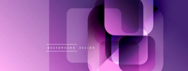 Soyut geometrik desen. Mor gradyanlar katmanlı dikdörtgenler, modern tasarım elementleri yaratır. Minimalist tarz, pürüzsüz geçişler.