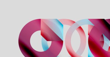 Soyut daireler örtüşür, canlı renk karışımları yaratır. Yumuşak eğimli minimalist tasarım, modern estetik.