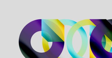 Soyut renkli daireler çakışıyor, dinamik görsel kompozisyon oluşturuyor. Gradyan renkler harmanlanır, modern estetik sunar.