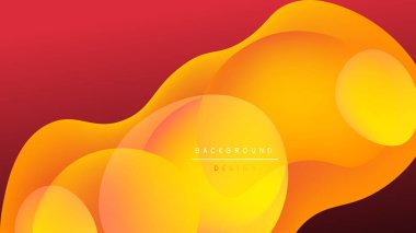Soyut sıvı şekiller, canlı turuncu, kırmızı renkler. Dinamik kompozisyon, pürüzsüz eğimler, modern tasarım elementleri. Arkaplan özellikleri metin örtüsü.