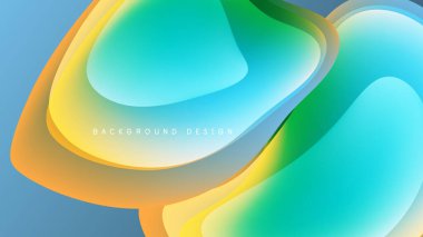 Soyut sıvı şekilleri örtüşür ve canlı renk değişimleri yaratır. Arkaplan siyah, tasarım modern, dinamik.