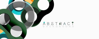 Modern soyut tasarım. Üst üste binen daireler dinamik görsel efekt yaratır. Yumuşak renkler, temiz çizgiler, minimalist tarz..