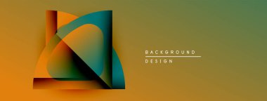 Soyut geometrik şekiller örtüşür, dinamik görsel efekt yaratır. Sıcak renkler serin tonlarla harmanlanır. Minimalist tasarım arka planlar için uygundur.