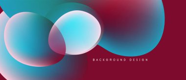 Soyut arkaplan özellikleri üst üste biniyor. Renkler turkuazdan mora karışır. Tasarım metin arkaplan tasarımı içerir.