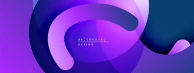Soyut sıvı şekilleri, mor renkler baskın gelir. Gradyan geçişler dinamik görsel akış yaratır. Modern tasarım ögesi.
