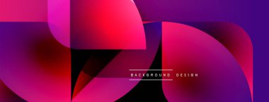 Soyut gradyanlar çakışıyor, dinamik görsel doku yaratıyor. Canlı morumsu, mor renkler kompozisyona hakim. Modern tasarım ögesi.