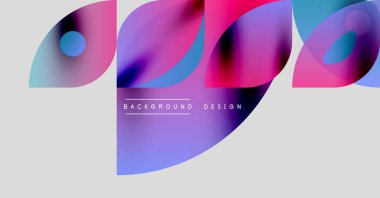 Soyut renkli şekiller örtüşür, dinamik görsel efekt yaratır. Arkaplan grafikleri, metin arkaplan tasarımı.