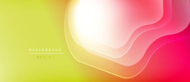 Soyut sıvı şekilleri sarı, pembe ve kırmızı renkleri harmanlıyor. Pürüzsüz gradyanlar dinamik arka plan tasarımı yaratır. Mevcut en küçük metin.