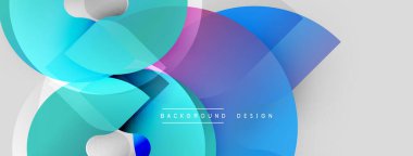 Soyut sıvı şekiller, canlı renkler, modern tasarım. Üst üste binen katmanlar dinamik görsel efekt yaratır. Işık eğimleri, pürüzsüz geçişler.
