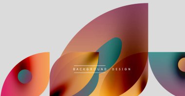 Soyut şekiller, canlı renkler, modern tasarım. Sıvı eğimleri dinamik bileşim oluşturur. Minimalist estetik, temiz çizgiler..
