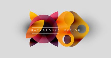 Soyut renkli şekiller örtüşüyor ve dinamik bir zemin oluşturuyor. Metin, kompozisyon içerisindeki arkaplan tasarımını okur. Modern, canlı görsel.