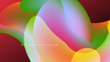 Soyut renkli şekiller siyah arkaplanla örtüşüyor. Canlı renkler harmanlanır ve dinamik görsel efekt yaratır. Modern tasarım ögesi.