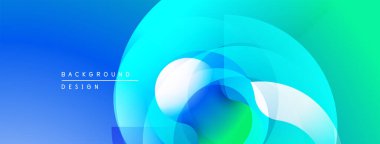 Soyut sıvı şekilleri, canlı mavi-yeşil gradyan. Modern tasarım, dinamik kompozisyon, temiz estetik. Sunumlar için mükemmel arkaplan.