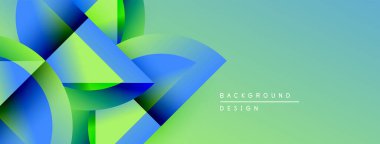 Soyut tasarım canlı mavi, yeşil gradyanlar içerir. Modern kompozisyon dinamik görsel etki yaratır. Arkaplan yenilik ve enerji öneriyor.
