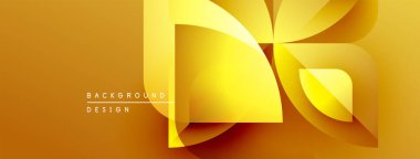 Altın soyut tasarım. Geometrik şekiller dinamik görsel efekt yaratır. Sıcak renk paleti kompozisyona hükmediyor. Modern estetik.