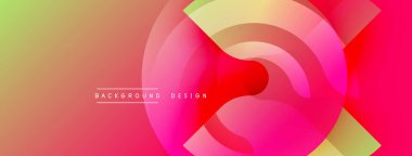 Soyut gradyan tasarımı. Dairesel şekiller, canlı renk geçişleri yaratarak örtüşüyor. Dijital projeler için modern arkaplan.