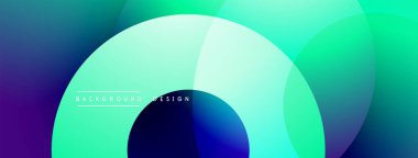 Soyut sıvı şekilleri örtüşür ve canlı renk değişimleri yaratır. Modern tasarım enerjiyi, hareketi, derinliği çağrıştırıyor. Minimalist estetik.