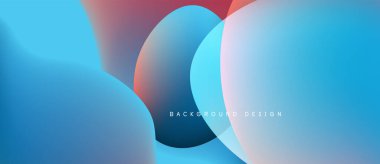 Soyut sıvı şekiller, mavi, kırmızı renkler harmanlanır. Modern tasarım, gradyan etkisi derinlik ve görsel uyum yaratır. Arkaplan dokusu pürüzsüz.