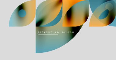 Soyut sıvı şekiller, canlı renkler, modern tasarım. Arkaplan özellikleri üst üste binen elementler, dinamik görsel efekt yaratır.