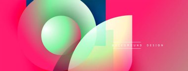 Soyut sıvı şekiller, canlı renklerin karışımı. Pembe, yeşil gradyanlar dinamik bileşim oluşturur. Arka planlar için modern tasarım ögesi.