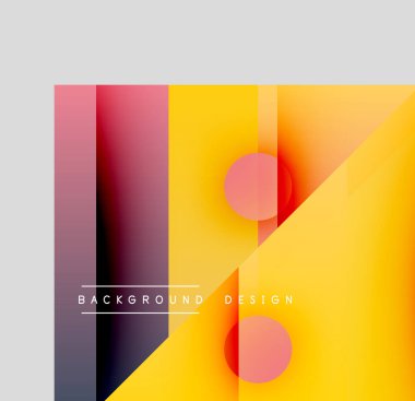 Soyut geometrik tasarım. Canlı renkler harmanlanır, dinamik bileşim yaratır. Modern estetik, arka planlar ve sunumlar için uygun..