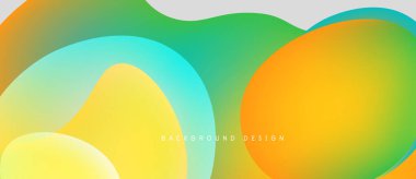 Soyut sıvı şekiller harmanlanarak canlı renk değişimleri yaratır. Sarılar, yeşiller, portakallar dizaynın hakimi. Pürüzsüz geçişler hareketi akla getiriyor.