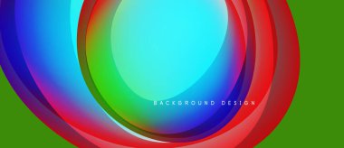 Soyut renkli katmanlar dinamik dairesel tasarım yaratır. Parlak renkler harmanlanarak modern arkaplan oluşturuyor. Canlı gradyanlar görsel ilgi sunar.