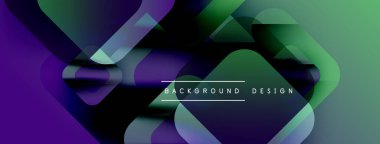 Soyut gradyanlar çakışıyor, dinamik görsel etki yaratıyor. Modern tasarım öğeleri akıcılık, derinlik ve yenilik önerir.