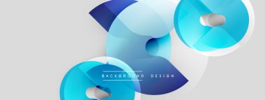Soyut sıvı şekilleri üst üste binerek dinamik bileşim oluşturur. Mavi renkler ince eğimlerle baskın gelir. Minimalist tasarım modern estetiği öneriyor.