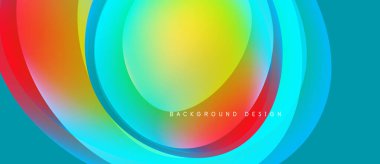 Soyut enerji katmanları dairesel desen oluşturur. Renkler sorunsuzca karışır, dinamik görsel deneyim oluşturur. Modern tasarım ögesi.