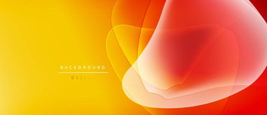 Soyut sarı, turuncu gradyan. Üst üste binen şekiller dinamik görsel efekt yaratır. Arkaplan ve sunumlar için uygun modern tasarım.
