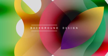 Soyut renkli şekiller dinamik görsel efektler yaratır. Gradyan renkler harmanlanır, modern arkaplan tasarımı oluşturulur.