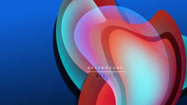 Soyut renkli katmanlar dinamik görsel efekt yaratır. Gradyan gölgeler harmanlanarak, koyu arkaplan üzerinde akan şekiller oluşturur. Modern tasarım ögesi.